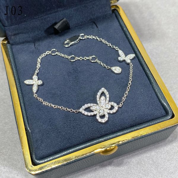 925 silver full diamond butterfly bracelet designer fashion exquisite women's bracelet diamond jewelry holiday gift, Black
925 silver full diamond butterfly bracelet designer fashion exquisite women's bracelet diamond jewelry holiday gift, Black