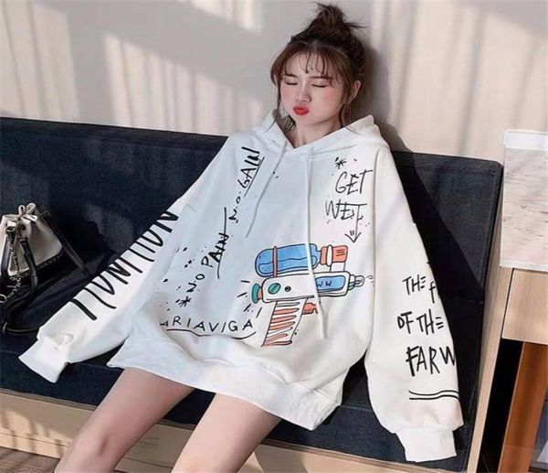 2020 white women loose sweatshirts autumn long sleeve cute cartoon print harajuku hoodie streetwear kwaii oversized girls y205312297, Black
2020 white women loose sweatshirts autumn long sleeve cute cartoon print harajuku hoodie streetwear kwaii oversized girls y205312297, Black