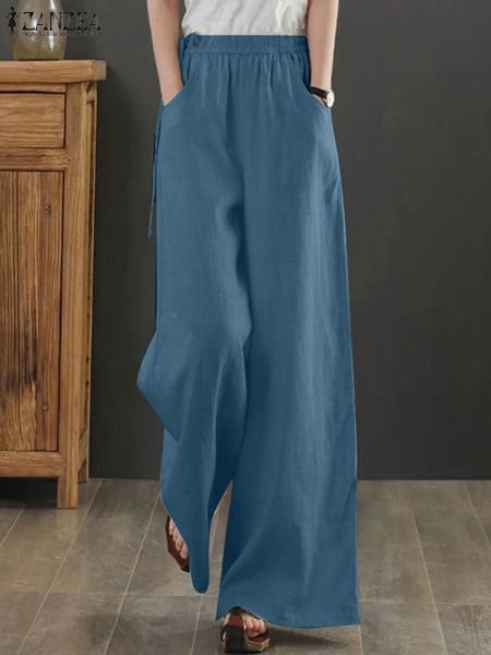 women's pants s zanzea autumn elastic waist solid wide leg fashion loose long pantalon oversize casual palazzo 2023 vintage women trous, Black;white
women's pants s zanzea autumn elastic waist solid wide leg fashion loose long pantalon oversize casual palazzo 2023 vintage women trous, Black;white