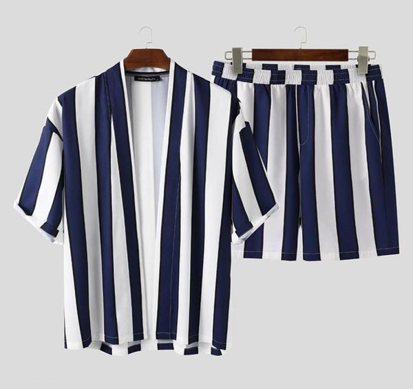 men039s tracksuits incerun summer men striped sets streetwear loose open stitch short sleeve shirt fashion shorts beach breatha9495387, Gray
men039s tracksuits incerun summer men striped sets streetwear loose open stitch short sleeve shirt fashion shorts beach breatha9495387, Gray