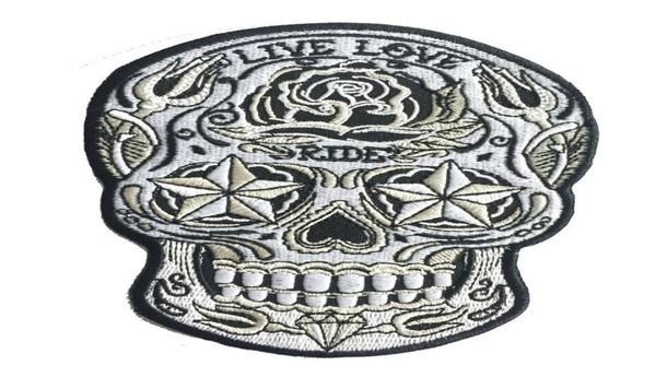 whole live love ride sugar skull embroidered patch iron on jacket vest embroider badge diy applique embroidery emblem 5quot 2610367, Black
whole live love ride sugar skull embroidered patch iron on jacket vest embroider badge diy applique embroidery emblem 5quot 2610367, Black