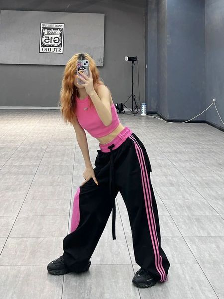 women's pants capris houzhou y2k kpop pink patchwork sweatpants women hippie streetwear oversized baggy wide cargo pants harajuku strip, Black;white
women's pants capris houzhou y2k kpop pink patchwork sweatpants women hippie streetwear oversized baggy wide cargo pants harajuku strip, Black;white