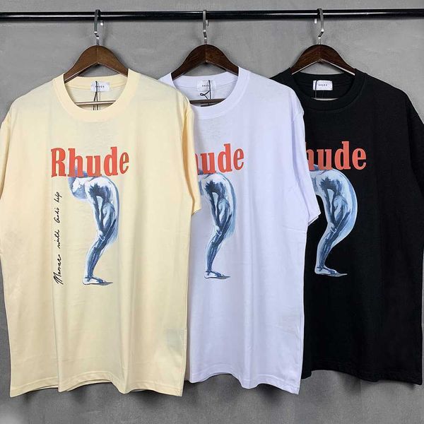 rhude loose casual short-sleeved high street fashion clothing portrait printing tees men women all-match men's t-shirt summer, White;black
rhude loose casual short-sleeved high street fashion clothing portrait printing tees men women all-match men's t-shirt summer, White;black