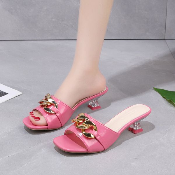 slippers women slippers women's mules slides shoes female clear heels sandals with chain thin heels open toe outdoor party footwear 230, Black
slippers women slippers women's mules slides shoes female clear heels sandals with chain thin heels open toe outdoor party footwear 230, Black