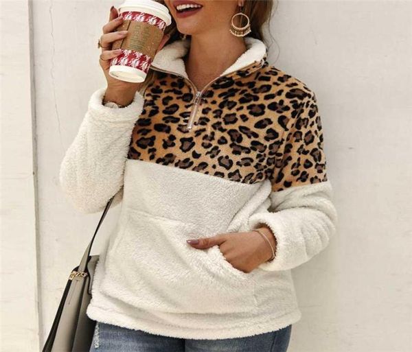 women sweater autumn winter leopard printed polar fleece patchwork fluffy thick warm sweaters zipper pullover sherpa 7145956, White;black
women sweater autumn winter leopard printed polar fleece patchwork fluffy thick warm sweaters zipper pullover sherpa 7145956, White;black