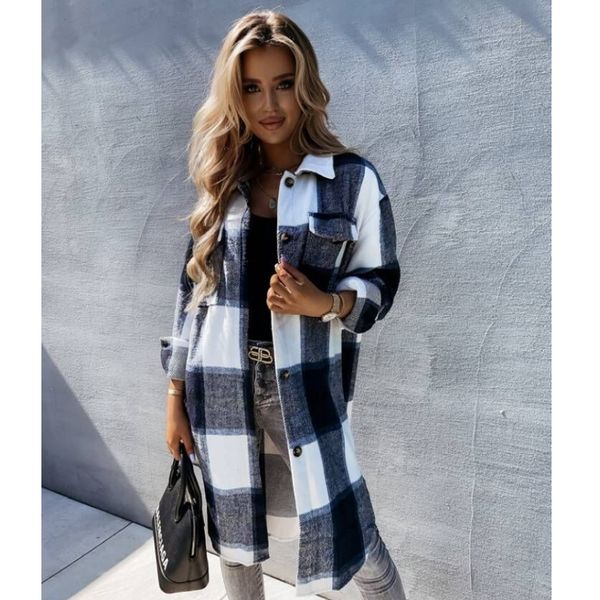 women's blouses shirts fashion women plaid shirt chic checked blouse long sleeve female spring casual shirts loose outwear cotton blusa, White
women's blouses shirts fashion women plaid shirt chic checked blouse long sleeve female spring casual shirts loose outwear cotton blusa, White