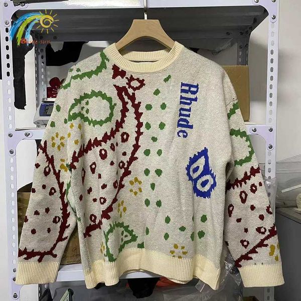 heavy fabric autumn winter warm rhude knitted sweater men women 1 1 cashew flower jacquard rhude sweatshirts pullover, White;black
heavy fabric autumn winter warm rhude knitted sweater men women 1 1 cashew flower jacquard rhude sweatshirts pullover, White;black