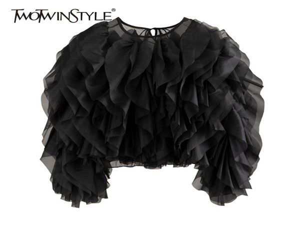 twotwinstyle vintage patchwork ruffle shirt for women o neck lantern long sleeve solid elegant blouse female fashion style 2203018603758, White
twotwinstyle vintage patchwork ruffle shirt for women o neck lantern long sleeve solid elegant blouse female fashion style 2203018603758, White