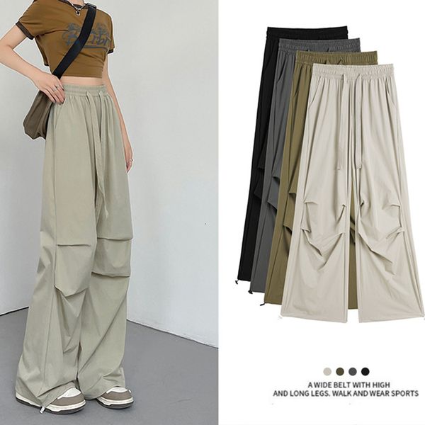 women's pants s cargo pant 2023 casual parachute pants high waist quick dry sweatpant's loose pleated wide leg trousers 230808, Black;white
women's pants s cargo pant 2023 casual parachute pants high waist quick dry sweatpant's loose pleated wide leg trousers 230808, Black;white