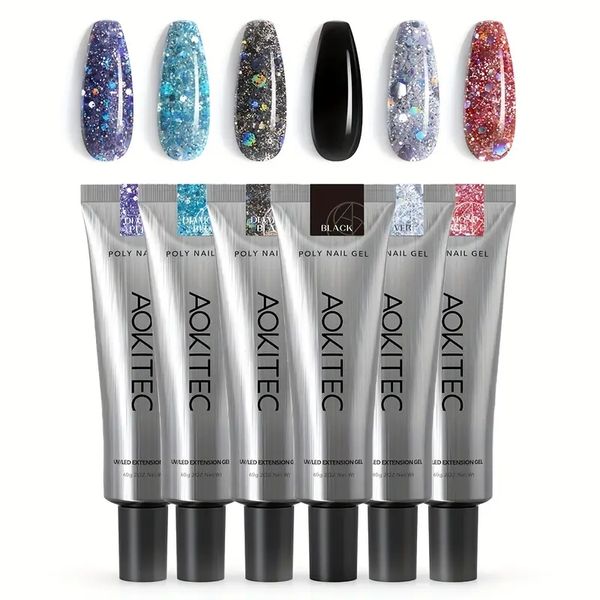 6-color poly gel nail kit: professional starter kit for beginners to create long-lasting nail extensions at home
6-color poly gel nail kit: professional starter kit for beginners to create long-lasting nail extensions at home