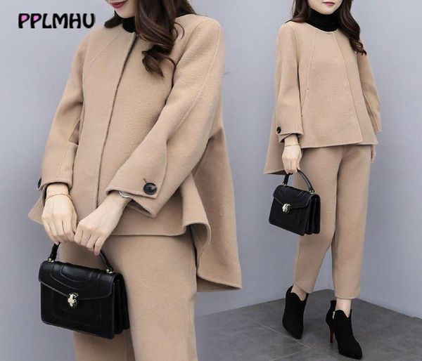 autumn woolen cloth loose twopiece set fashion suit women irregular longsleeve and pant elegant hidden breasted outfit5205161, Gray
autumn woolen cloth loose twopiece set fashion suit women irregular longsleeve and pant elegant hidden breasted outfit5205161, Gray