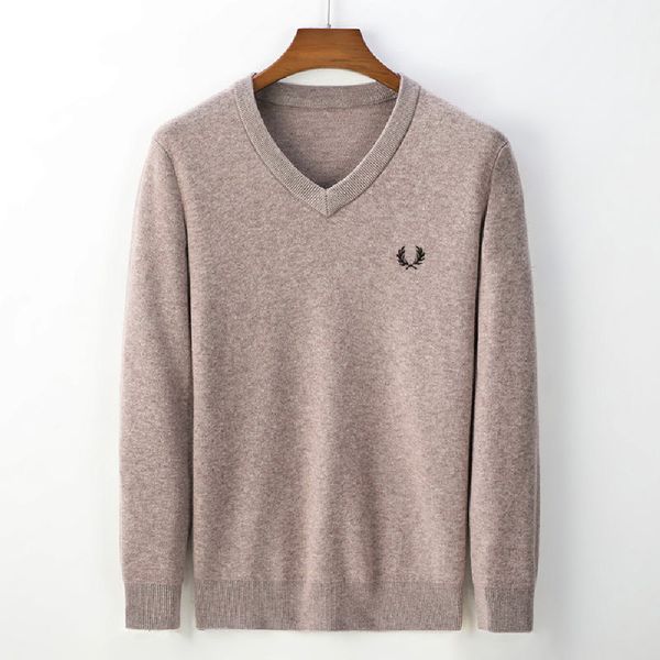 men's sweaters autumn and winter wheat embroidery vneck laurel solid color fashionable slim fitting casual cotton knitted fp sweater 23, White;black
men's sweaters autumn and winter wheat embroidery vneck laurel solid color fashionable slim fitting casual cotton knitted fp sweater 23, White;black