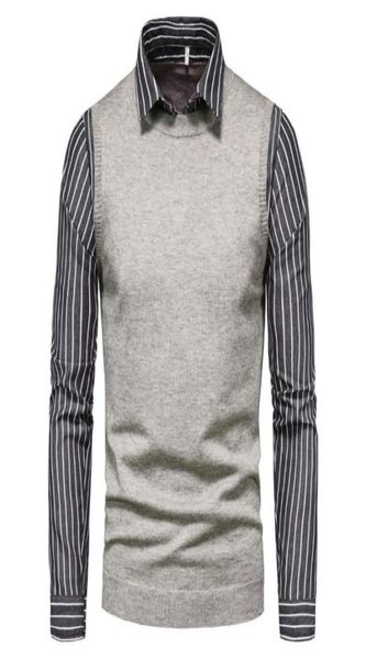 men039s sweaters mens autumn knits fake two piece sweater cloths casual style with shirts6733405, White;black
men039s sweaters mens autumn knits fake two piece sweater cloths casual style with shirts6733405, White;black