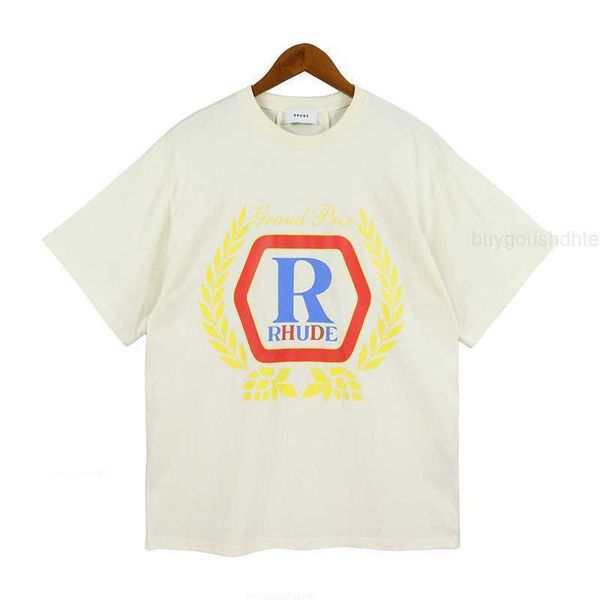 american style retro high street rhude simple letter printing couples loose casual cotton short sleeve, White;black
american style retro high street rhude simple letter printing couples loose casual cotton short sleeve, White;black