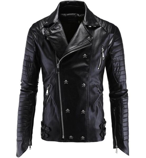 men pu leather jacket biker streetwear winter male punk style jacket with skull buttons zippers asian size m5xl7403053, Black
men pu leather jacket biker streetwear winter male punk style jacket with skull buttons zippers asian size m5xl7403053, Black
