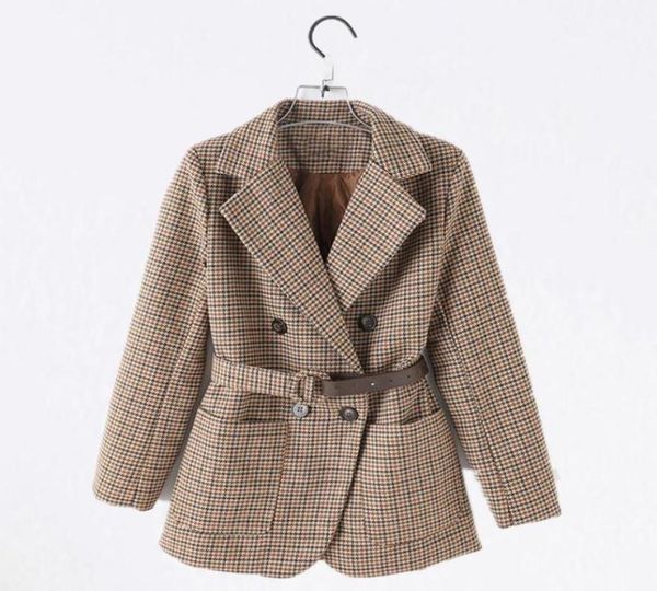 elegant women houndstooth jacket suits coat double breasted long sleeve office female plaid jacket chic belt coat3534334, Black;brown
elegant women houndstooth jacket suits coat double breasted long sleeve office female plaid jacket chic belt coat3534334, Black;brown