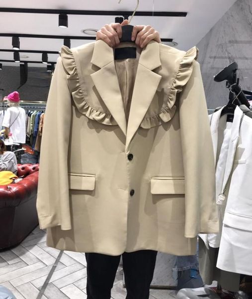 women039s suits blazers ruffles solid women autumn winter longsleeved single breasted loose thicken warm female outwear coat7854302, White;black
women039s suits blazers ruffles solid women autumn winter longsleeved single breasted loose thicken warm female outwear coat7854302, White;black