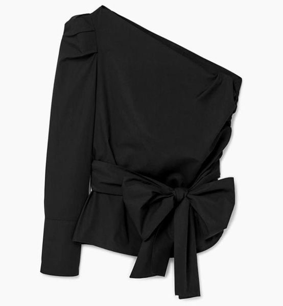 one shoulder black blouse women fashion belt lace up bowknot tunic party autumn long sleeve blouse shirts cotton2439691, White
one shoulder black blouse women fashion belt lace up bowknot tunic party autumn long sleeve blouse shirts cotton2439691, White