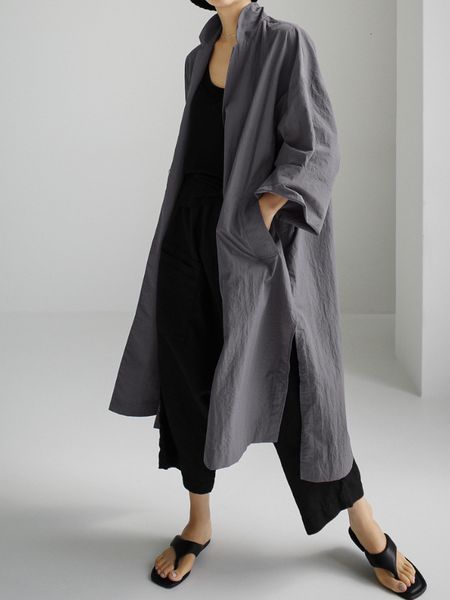 women's trench coats coat for women spring autumn solid turndown collar shirt dress long loose casual split windbreaker clothing 230808, Tan;black
women's trench coats coat for women spring autumn solid turndown collar shirt dress long loose casual split windbreaker clothing 230808, Tan;black