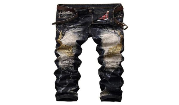 distressed ripped mens jeans embroidered wing denim jeans for men designer cothes trousers plus size 40 42 uomo pants6214444, Blue
distressed ripped mens jeans embroidered wing denim jeans for men designer cothes trousers plus size 40 42 uomo pants6214444, Blue