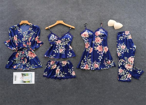 herislim women039s pajamas silk floral print 5pcs pajama set satin pyjamas with pants lace trim pijama sleepwear home clot4259101, Black;red
herislim women039s pajamas silk floral print 5pcs pajama set satin pyjamas with pants lace trim pijama sleepwear home clot4259101, Black;red