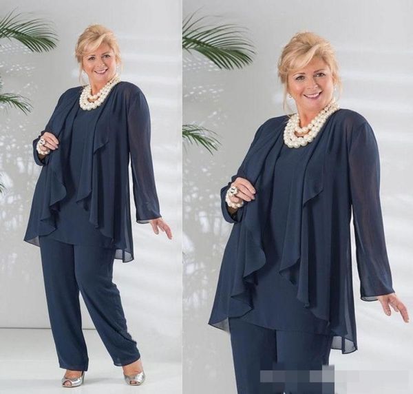 dark navy three pieces chiffon mother of the bride pant suits with long sleeve jacket pants suit plus size wedding guest dress5164382, Black;red
dark navy three pieces chiffon mother of the bride pant suits with long sleeve jacket pants suit plus size wedding guest dress5164382, Black;red