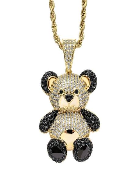 bling iced out teddy bear pendant pave full cubic zircon fashion hip hop jewelry panda necklace for women men gift x05097080102, Black
bling iced out teddy bear pendant pave full cubic zircon fashion hip hop jewelry panda necklace for women men gift x05097080102, Black