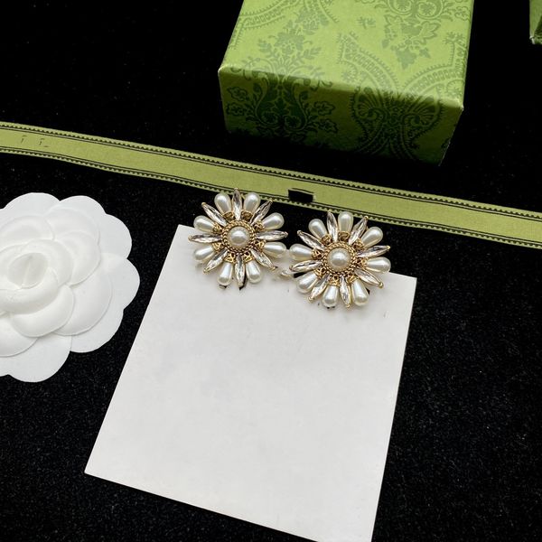 

2023 Luxury Gold silver Stud Earrings Designer For Women Hoop Earrings Stud Letter Earrings Jewelry With Box Set Valentine Day Gift Engagement