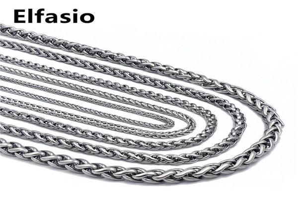customized length 34568mm wide mens chain necklace wheat link silver tone stainless steel fashion jewelry 16quot36quot3976999
customized length 34568mm wide mens chain necklace wheat link silver tone stainless steel fashion jewelry 16quot36quot3976999