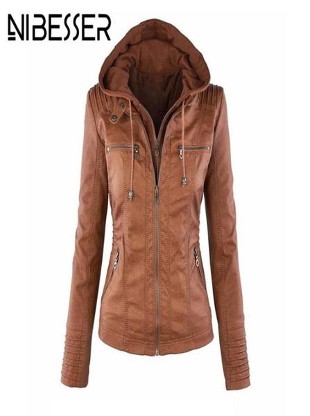 whole nibesser faux leather jacket women autumn winter 2017 long sleeve hooded pu jacket coats motorcycle overcoats plus size7240178, Black;brown
whole nibesser faux leather jacket women autumn winter 2017 long sleeve hooded pu jacket coats motorcycle overcoats plus size7240178, Black;brown