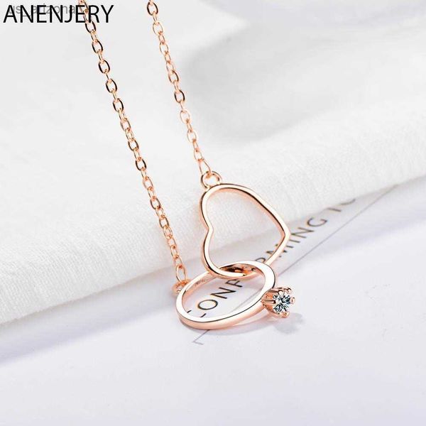 anenjery silver color charming zircon double circle heart necklace for women valentines gift wedding jewelry s-n261 l230620
anenjery silver color charming zircon double circle heart necklace for women valentines gift wedding jewelry s-n261 l230620