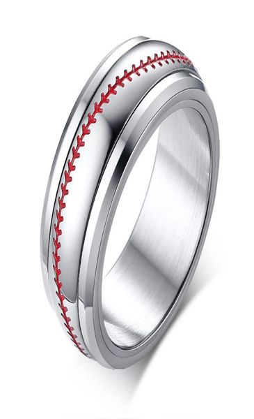 engraving 8mm red stiching baseball sport spinner rings in stainless steel1502757, Golden;silver
engraving 8mm red stiching baseball sport spinner rings in stainless steel1502757, Golden;silver