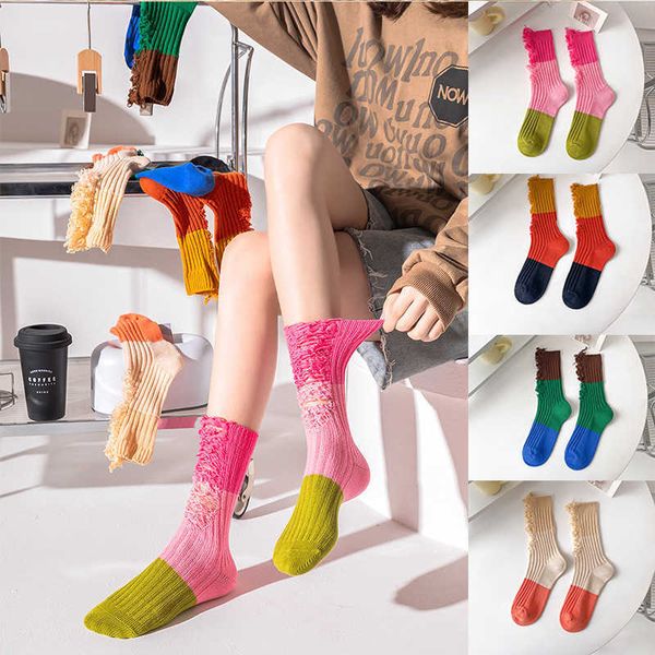 sock children's niche designer patchwork color contrast torn socks trend ins sports skateboard mid tube socks for men, Black
sock children's niche designer patchwork color contrast torn socks trend ins sports skateboard mid tube socks for men, Black