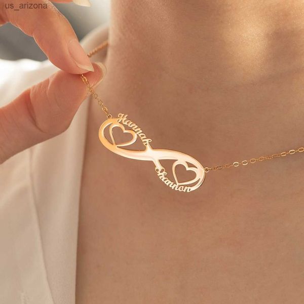 stainless steel custom infinity name heart necklace personalized cross pendant family members nameplate necklace women jewelry l230620, Silver
stainless steel custom infinity name heart necklace personalized cross pendant family members nameplate necklace women jewelry l230620, Silver