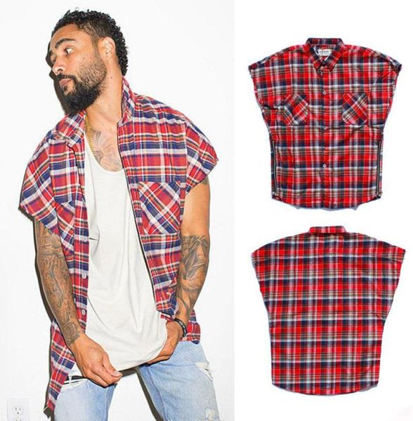 new arrival men039s flannel plaid shirt sleeveless buttonup side zipper casual shirt junior boys hipster hip hop vest 9077660, White;black
new arrival men039s flannel plaid shirt sleeveless buttonup side zipper casual shirt junior boys hipster hip hop vest 9077660, White;black