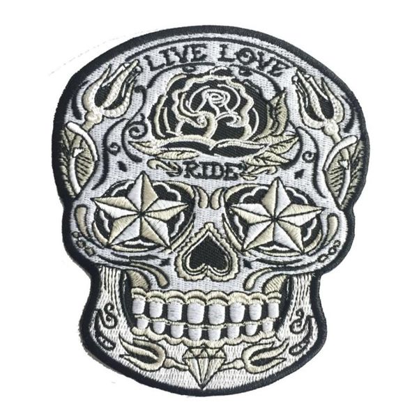whole live love ride sugar skull embroidered patch iron on jacket vest embroider badge diy applique embroidery emblem 5quot 1105173, Black
whole live love ride sugar skull embroidered patch iron on jacket vest embroider badge diy applique embroidery emblem 5quot 1105173, Black