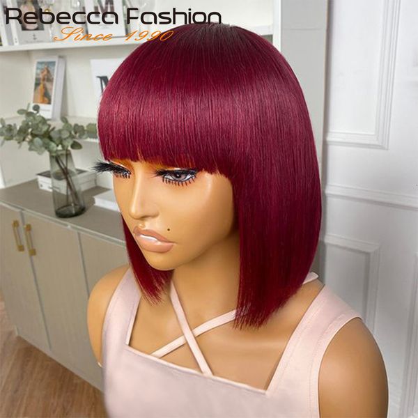 synthetic wigs 99j colored short 180d straight brazilian human hair bob wigs with bangs remy full machine made for women hightlight burgundy, Black
synthetic wigs 99j colored short 180d straight brazilian human hair bob wigs with bangs remy full machine made for women hightlight burgundy, Black