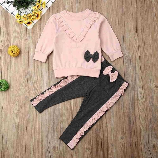 2pcs baby girl outfit clothes sets long sleeve pink ruffle bowknot sweatshirt pants toddler kid clothes set, White
2pcs baby girl outfit clothes sets long sleeve pink ruffle bowknot sweatshirt pants toddler kid clothes set, White