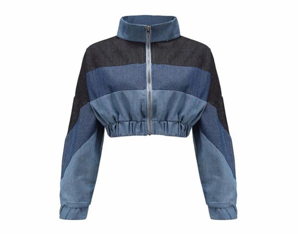zip up cropped denim jacket women long sleeve autumn coats female turndown collar patchwork crop jeans jackets woman outwear1014071, Black;brown
zip up cropped denim jacket women long sleeve autumn coats female turndown collar patchwork crop jeans jackets woman outwear1014071, Black;brown