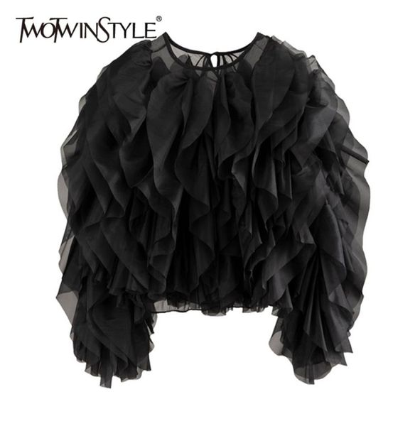 twotwinstyle vintage patchwork ruffle shirt for women o neck lantern long sleeve solid elegant blouse female fashion style 2203012889828, White
twotwinstyle vintage patchwork ruffle shirt for women o neck lantern long sleeve solid elegant blouse female fashion style 2203012889828, White