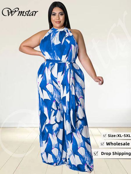 women's plus size jumpsuits rompers wmstar women jumpsuit with belt summer clothes printed sleeveless wide leg office lady bodysuit who, Black
women's plus size jumpsuits rompers wmstar women jumpsuit with belt summer clothes printed sleeveless wide leg office lady bodysuit who, Black