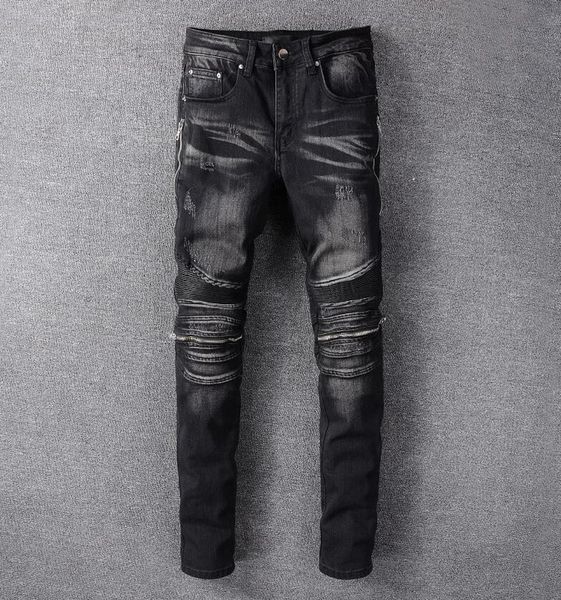 mens zipper hole biker jeans slim fit denim pants fashion designer hip hop black long trousers size 28404822183, Blue
mens zipper hole biker jeans slim fit denim pants fashion designer hip hop black long trousers size 28404822183, Blue