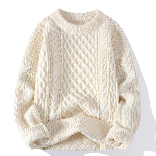 men's sweaters winter men vintage twist sweater round neck solid color male fit knitted pullover loose harajuku mens retro sweaters mul, White;black
men's sweaters winter men vintage twist sweater round neck solid color male fit knitted pullover loose harajuku mens retro sweaters mul, White;black