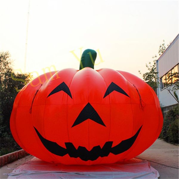 

4 5m high giant inflatable pumpkin with led light for 2020 outdoor halloween concert nightclub stage decoration300o
