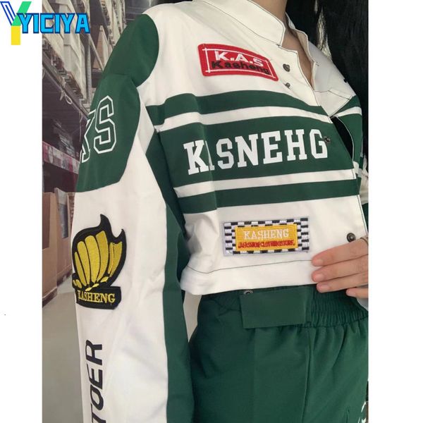 womens jackets yiciya jacket bomber women racing detachable hem green varsity jackte korean embroidery y2k long sleeves coat baseball jacket, Black;brown
womens jackets yiciya jacket bomber women racing detachable hem green varsity jackte korean embroidery y2k long sleeves coat baseball jacket, Black;brown