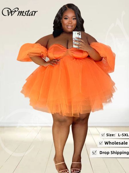 plus size dresses wmstar size party women cute mesh elegant birthday outfits big hem mini dress summer wholesale drop 230809, Black
plus size dresses wmstar size party women cute mesh elegant birthday outfits big hem mini dress summer wholesale drop 230809, Black