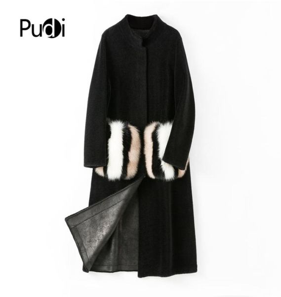 pudi women winter real wool fur coat jacket over size parka lady fashion natural fox fur pocket coats outwear h682907699745, Black
pudi women winter real wool fur coat jacket over size parka lady fashion natural fox fur pocket coats outwear h682907699745, Black