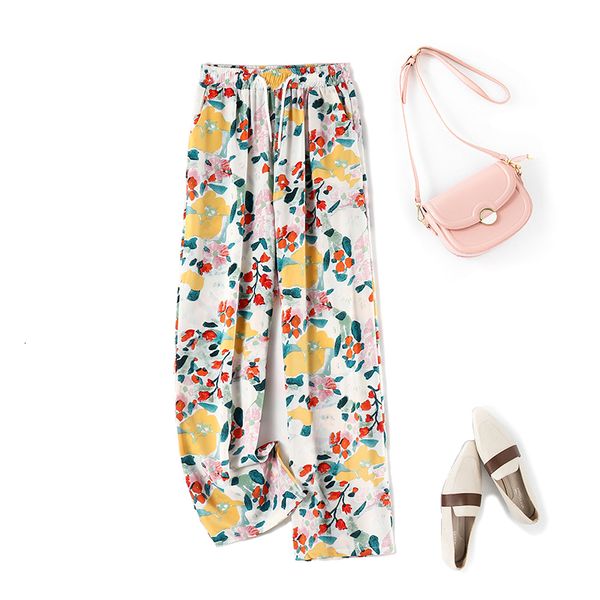 women's pants s floral printing bohemian elastic high waist lace up wideleg loose korean fashion full length for women 2023 230808, Black;white
women's pants s floral printing bohemian elastic high waist lace up wideleg loose korean fashion full length for women 2023 230808, Black;white