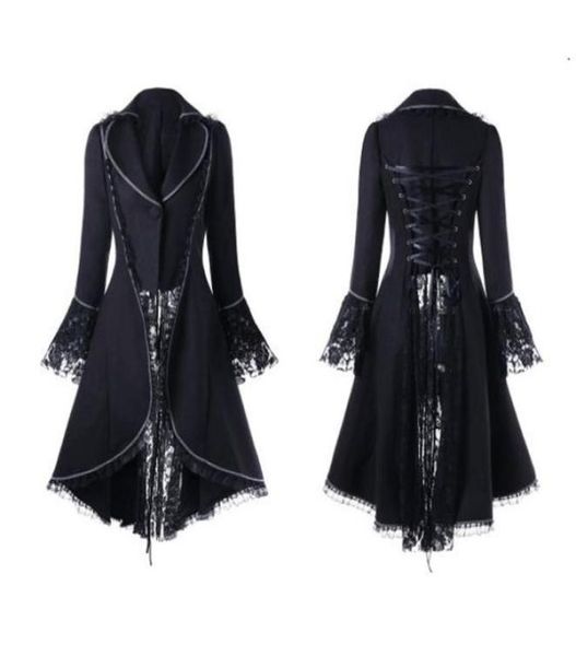 wipalo women lace trim retro coat gothic jacket medieval victorian laceup bandage jacket high low noble court dress overcoat1624769, Black;brown
wipalo women lace trim retro coat gothic jacket medieval victorian laceup bandage jacket high low noble court dress overcoat1624769, Black;brown