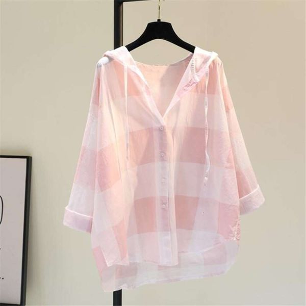 title hooded plaid shirt spring and summer korean loose casual thin cardigan, White
title hooded plaid shirt spring and summer korean loose casual thin cardigan, White